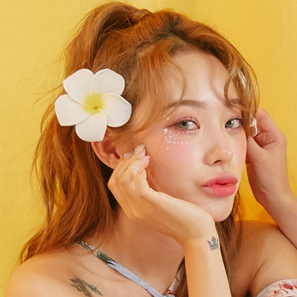 하와이꽃 플루메리아 헤어클립 머리집게핀 셀프웨딩