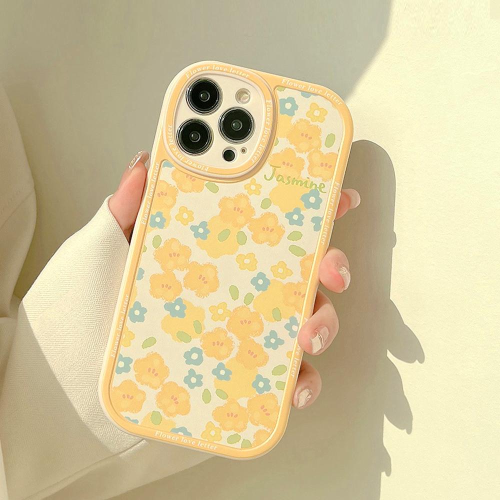 노란색 꽃 플라워 케이스 아이폰16 프로