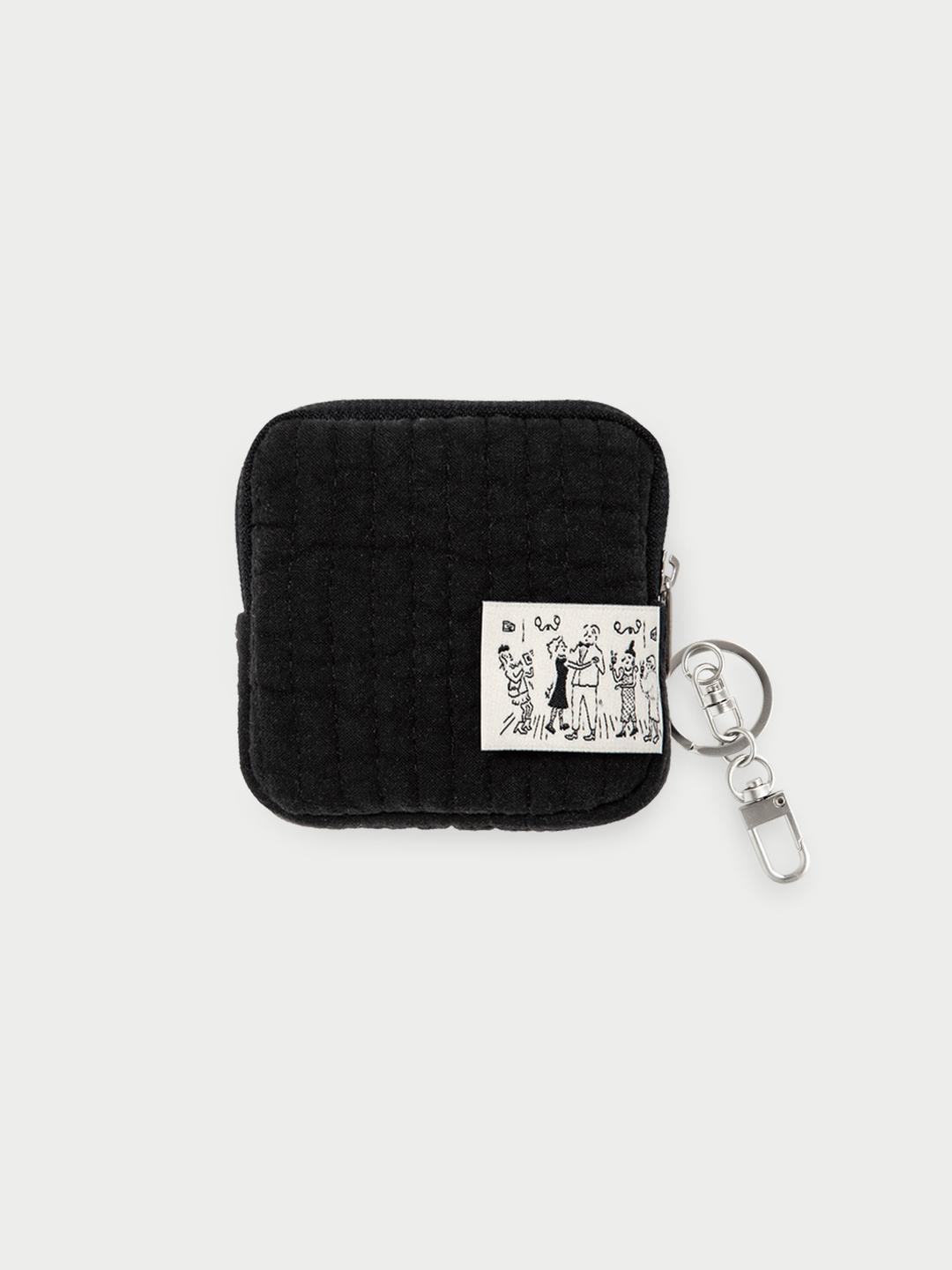 Micro Keyring Pouch Natural Black