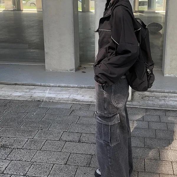 큐아 카고 데님 와이드 팬츠 (2color)