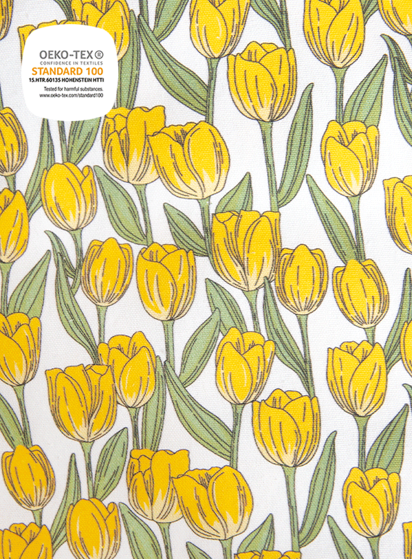 옐로우 튤립 쿠션 방석 커버