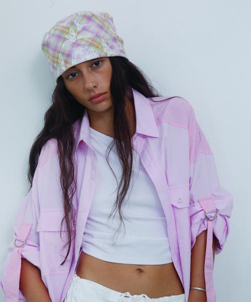 COCKTAIL EYELET SCARF PINK