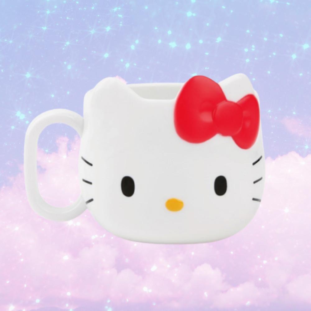헬로키티 머그컵 키티 페이스 캐릭터 컵 240ml