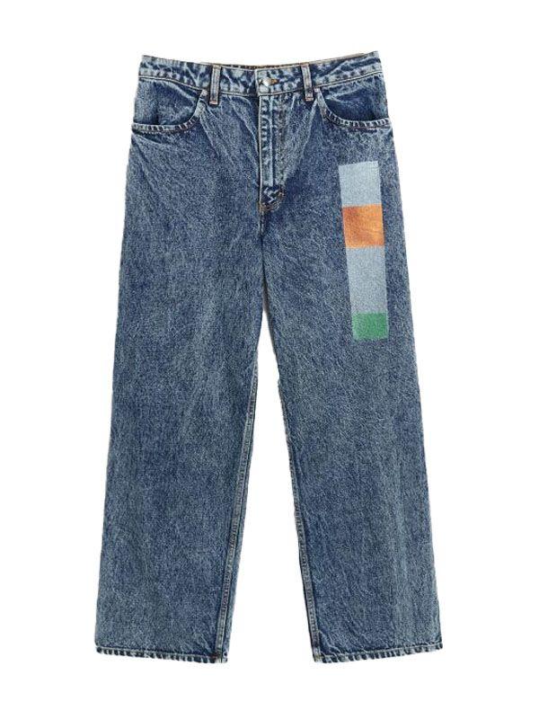 와이드 레그 데님 팬츠