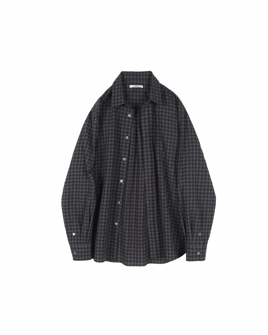 1PK SHIRTS GINGHAM BLACK