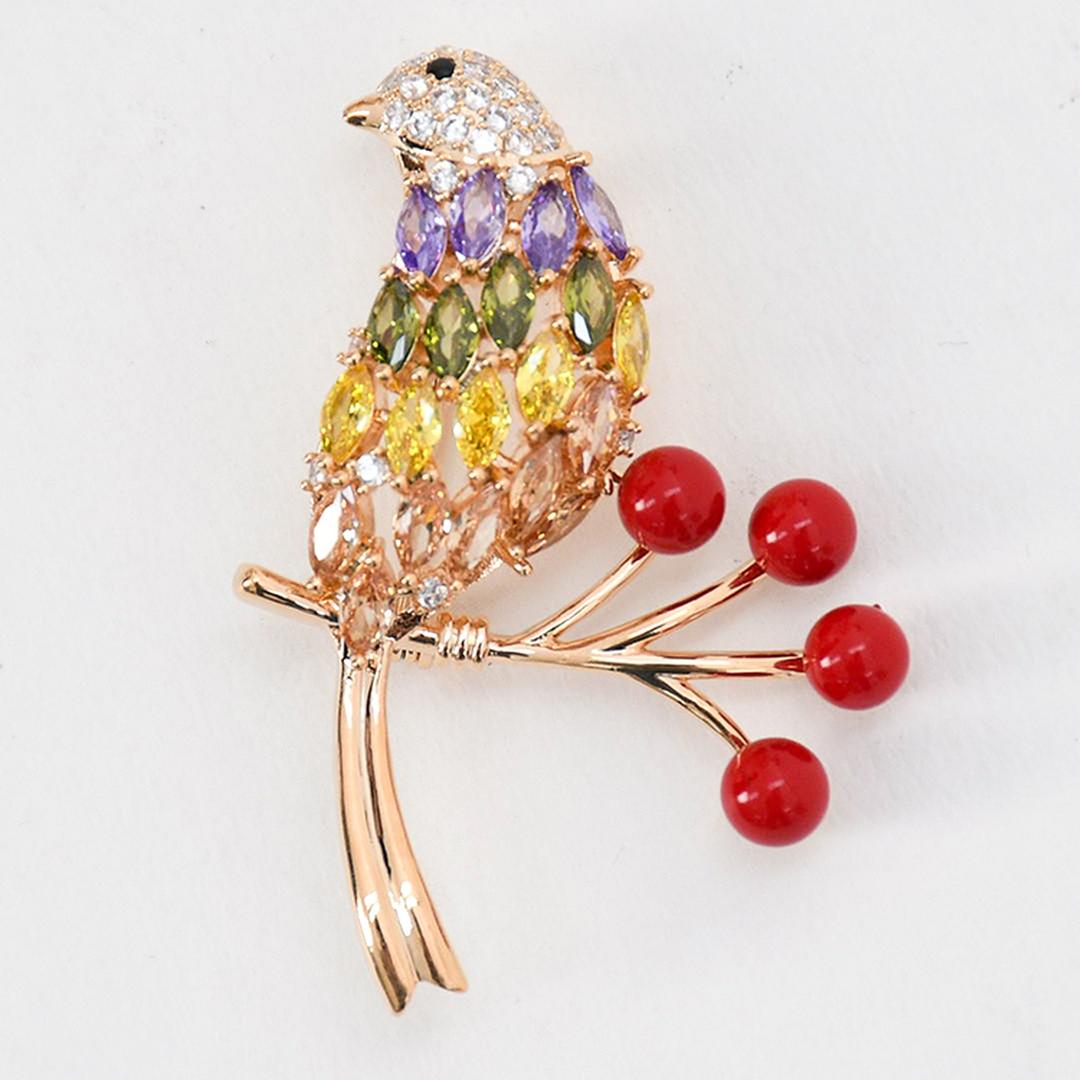 [현대백화점] [JJQUEEN] 버드핵산호브로치 Br485