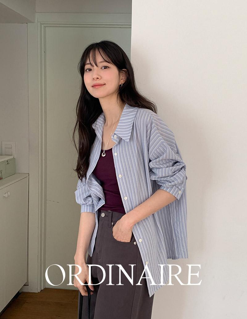 [ordinaire] 바스 스트라이프 셔츠 (2color)