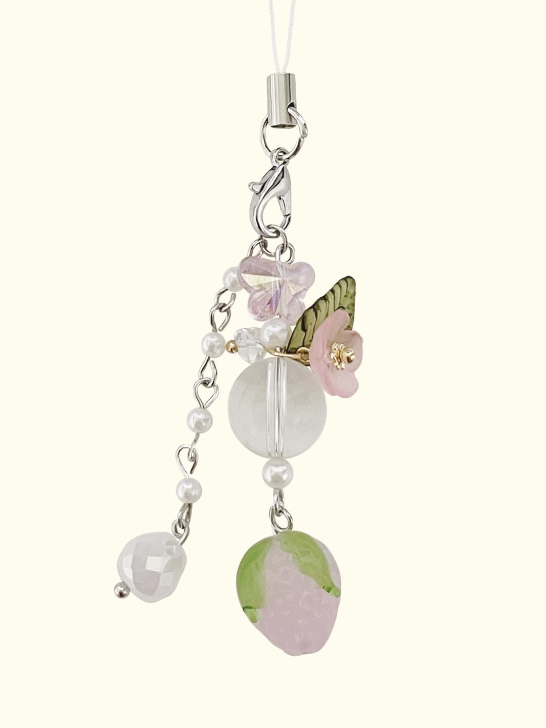 berry flower keyring