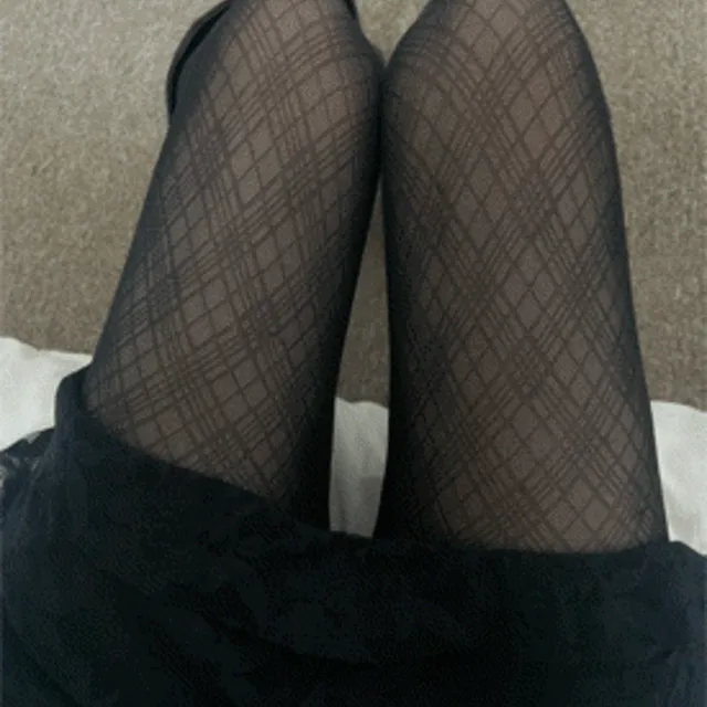 당일출고 🤍[연말추천]🤍 Black Check Stocking/블랙 체크 스타킹