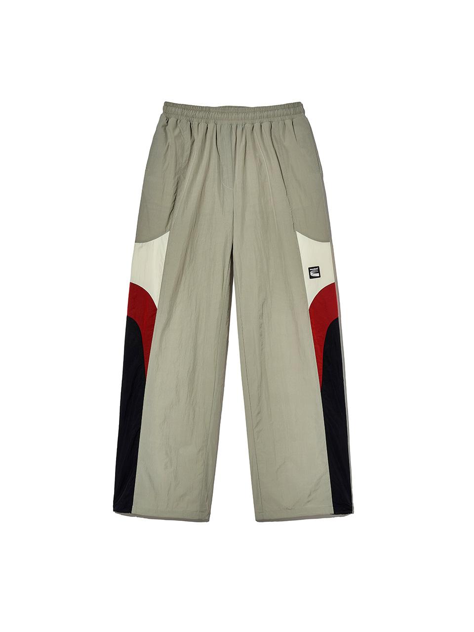 Paneled Jogger Pants Khaki Beige