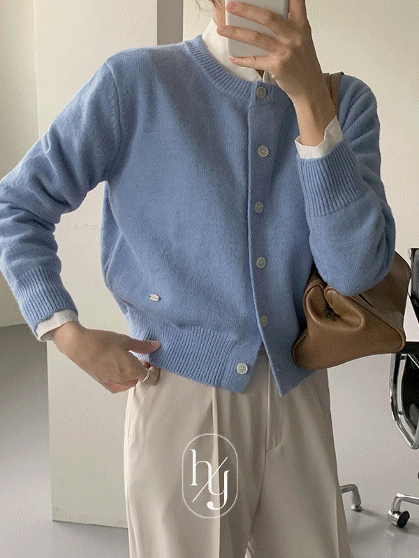 [HONEST, YOU] 모니카 라운드 팬던트 가디건 - cd(6color)