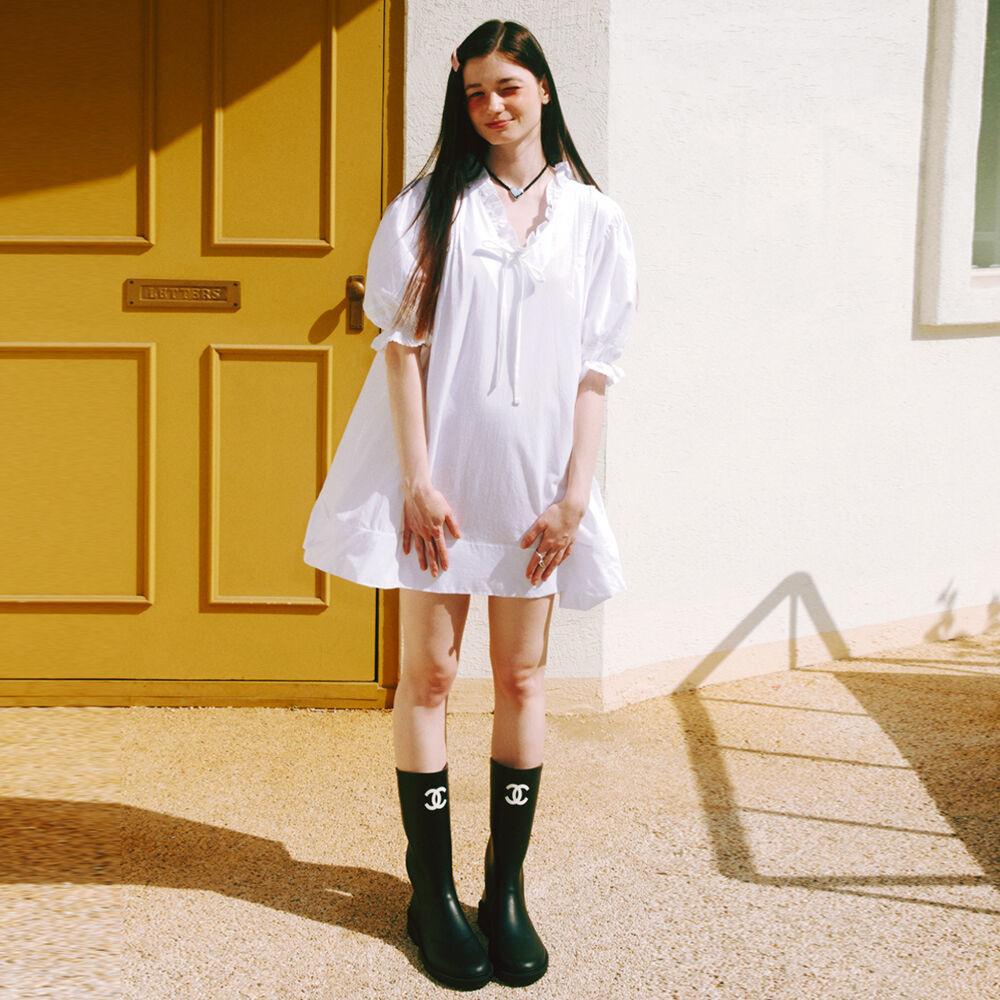 리본 퍼프 원피스 (2COL)