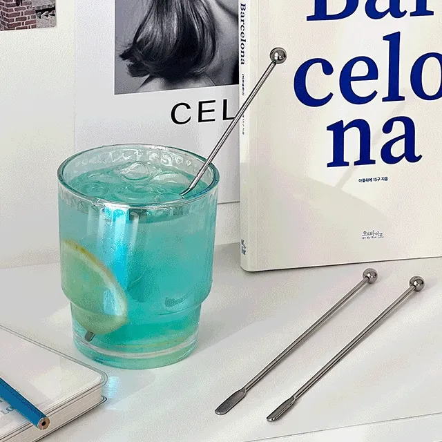 실버볼 머들러 안심 스테인레스 304 칵테일 롱 커피스틱 스테인레스 바머들러