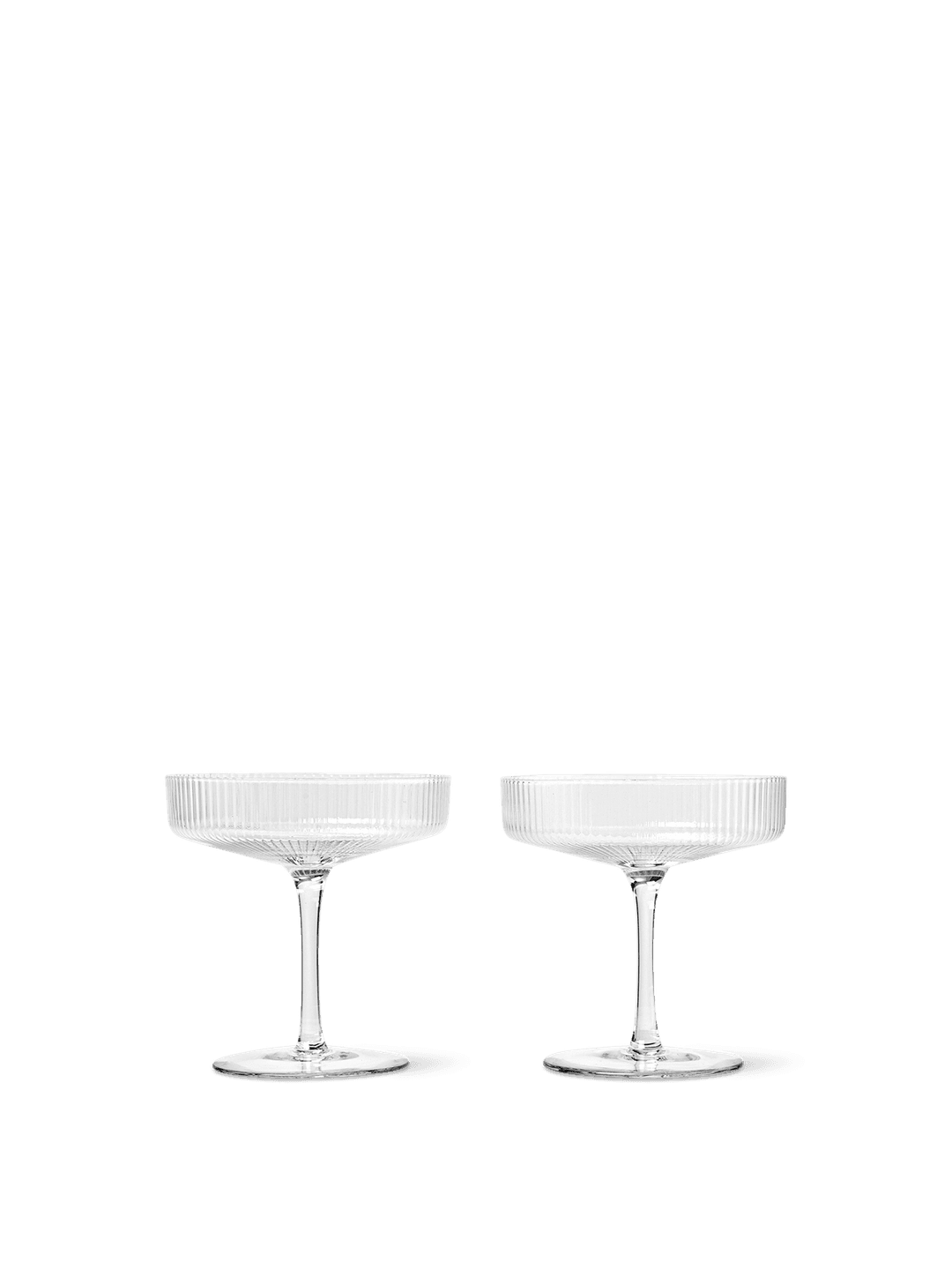 Ripple Champagne Saucers (set of 2) - Clear