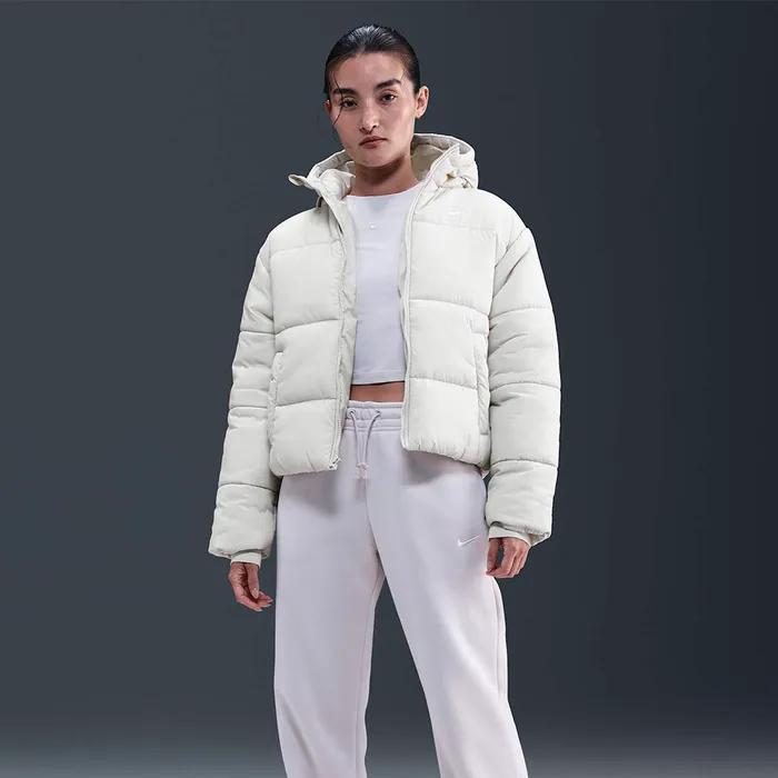 스포츠웨어 클래식 패딩 써마 핏 루즈 후드 재킷 W - 라이트 본:화이트 / FZ5900-072