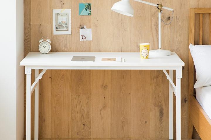 아넬 1200 화이트 철제 접이식 책상 2color