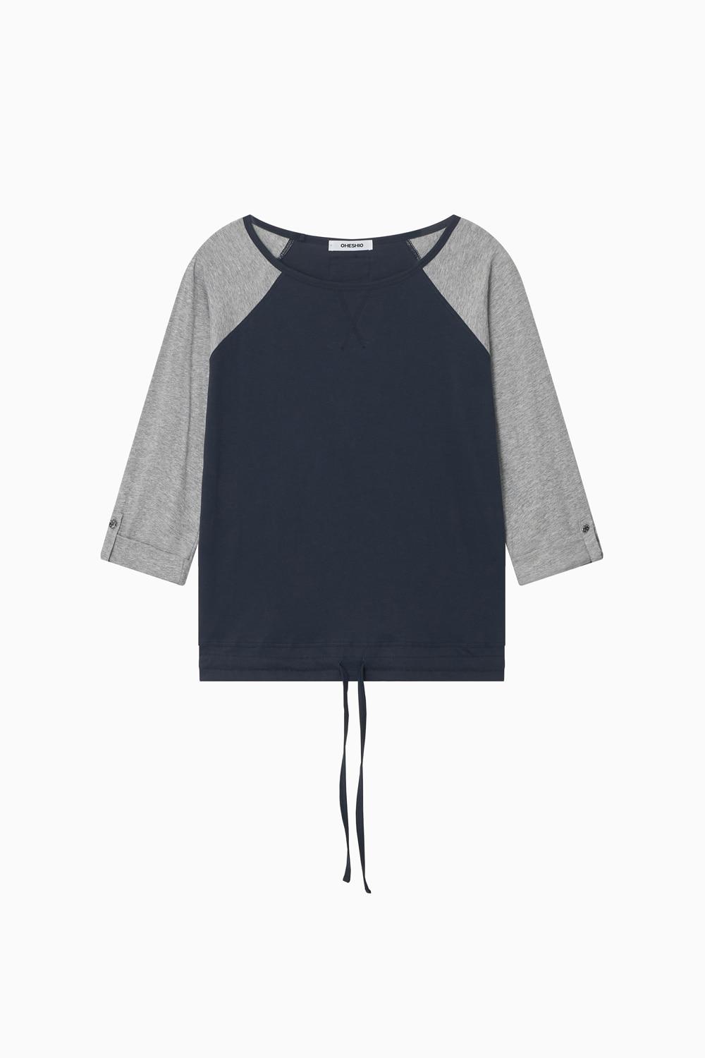 [3/6 예약배송] ROLL-UP DOT LABEL TEE, NAVY