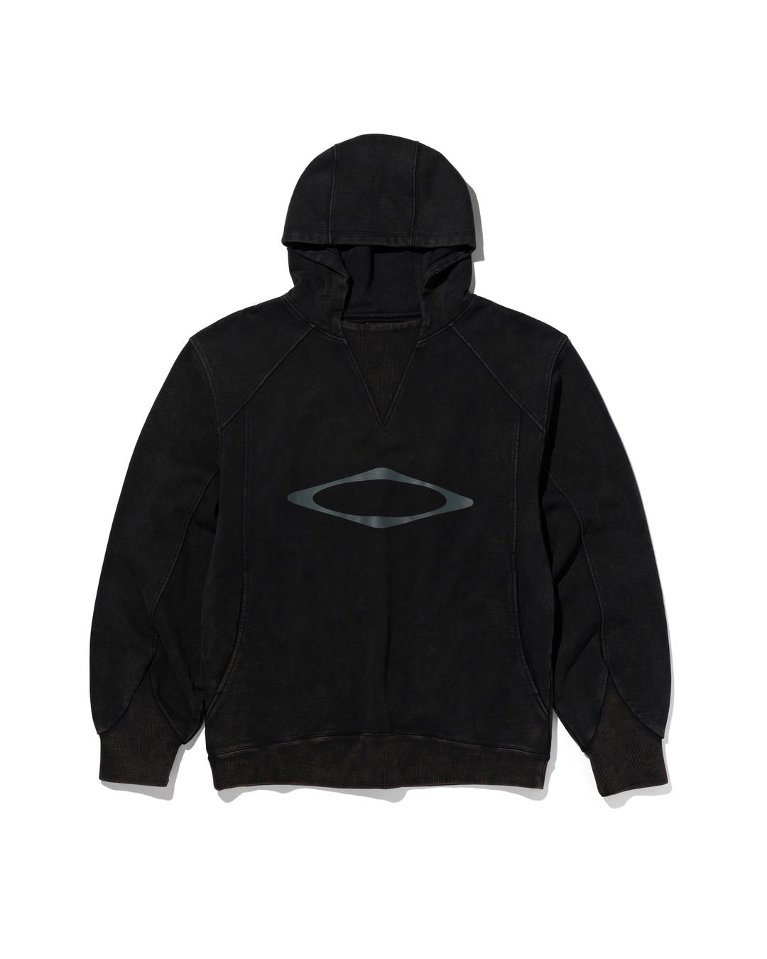 BLEACHED PULL-OVER HOODIE_WASHED BLACK