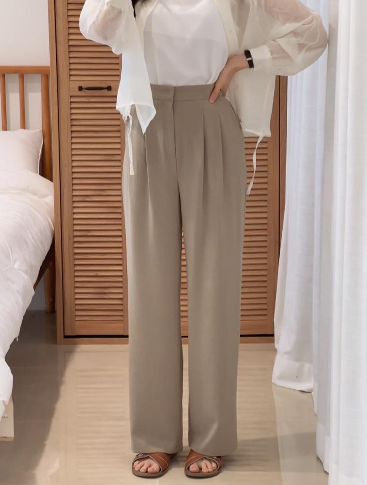 [블랙당일배송/한여름까지/착용감 너무 편한]쿨 뒷밴딩 슬랙스(3color)