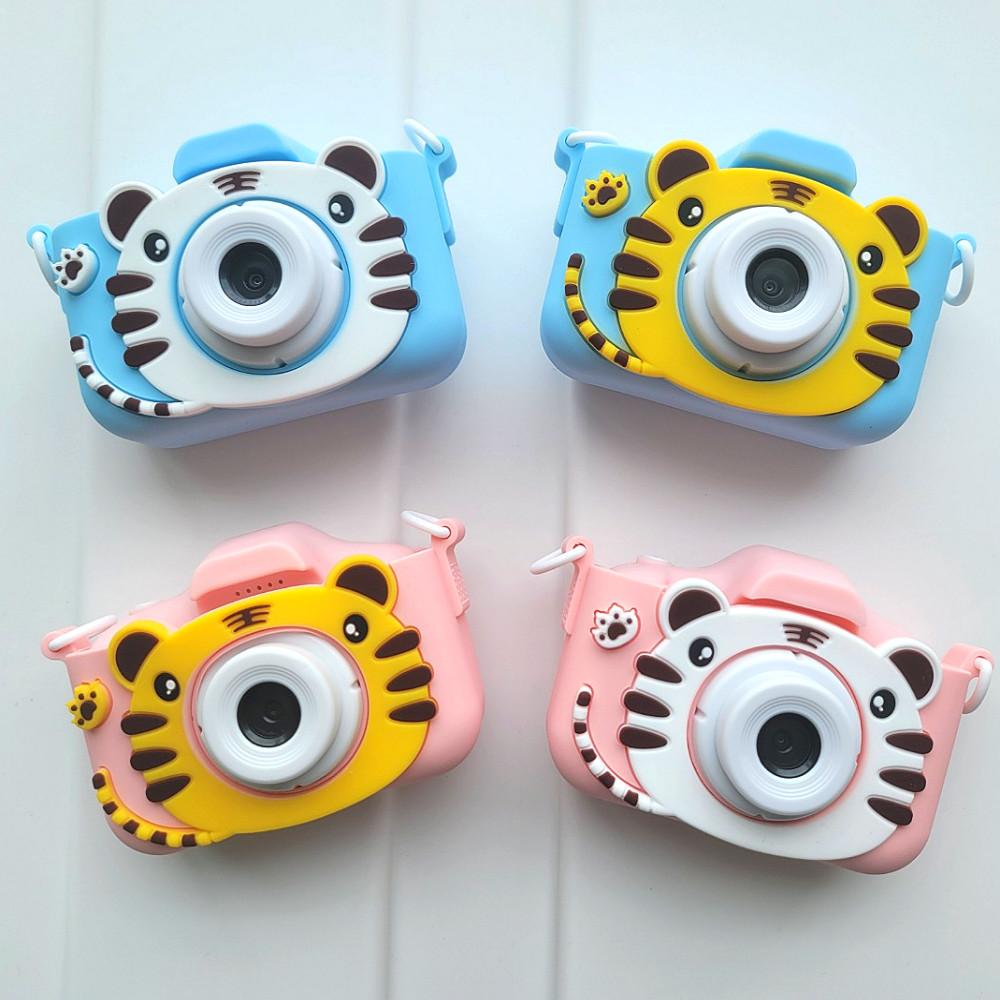 하이라라 호랑이 어린이카메라 키즈카메라 유아 사진기 캠코더 핑크백호 없음