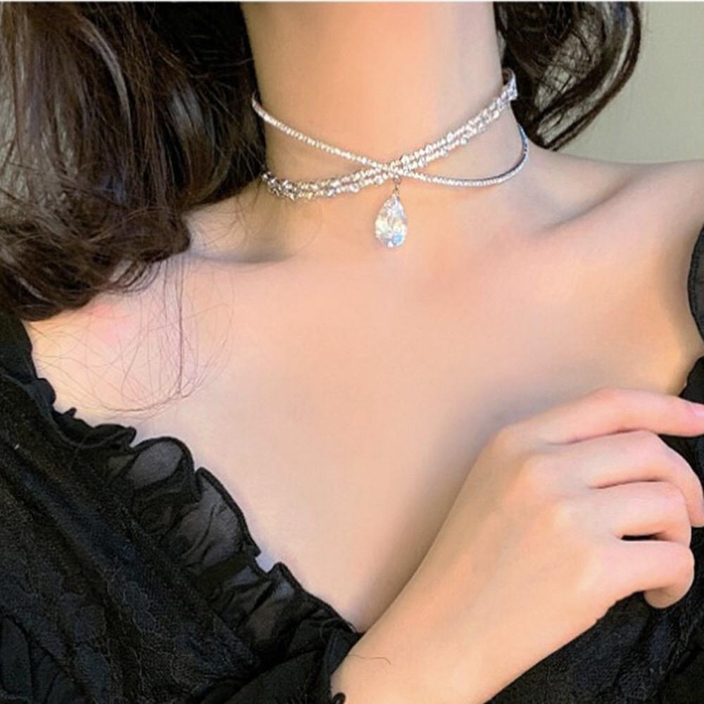 [우주소녀협찬]큐빅 드롭 오르빗 초커