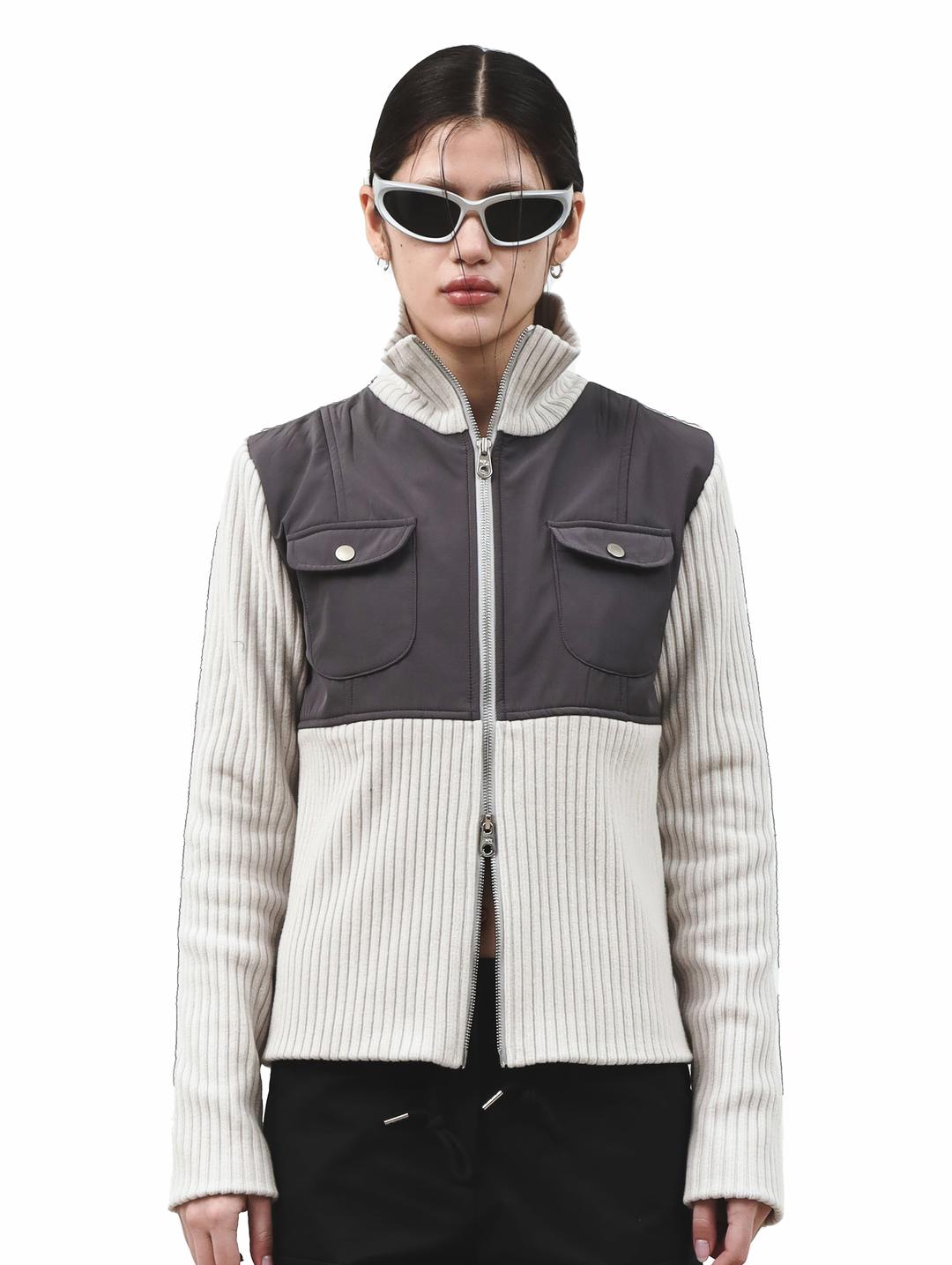 COMBI ZIP UP JACKET .Charcoal