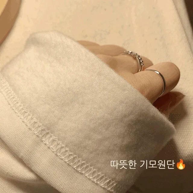 [체형보정/인생티/기모🔥]-5kg 날씬보장 붙지않는 여유핏 팔뚝은 가려주고 손등을 덮어주는 여리핏 인생티 단독으로 이너티로 활용도 up