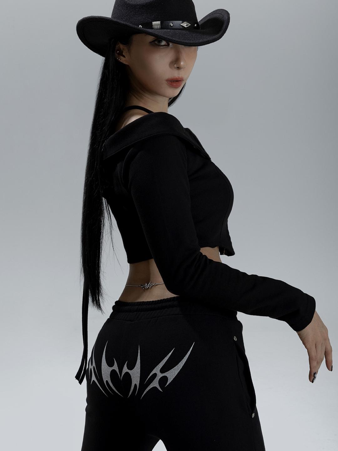 Heart Low-rise Flare Pants