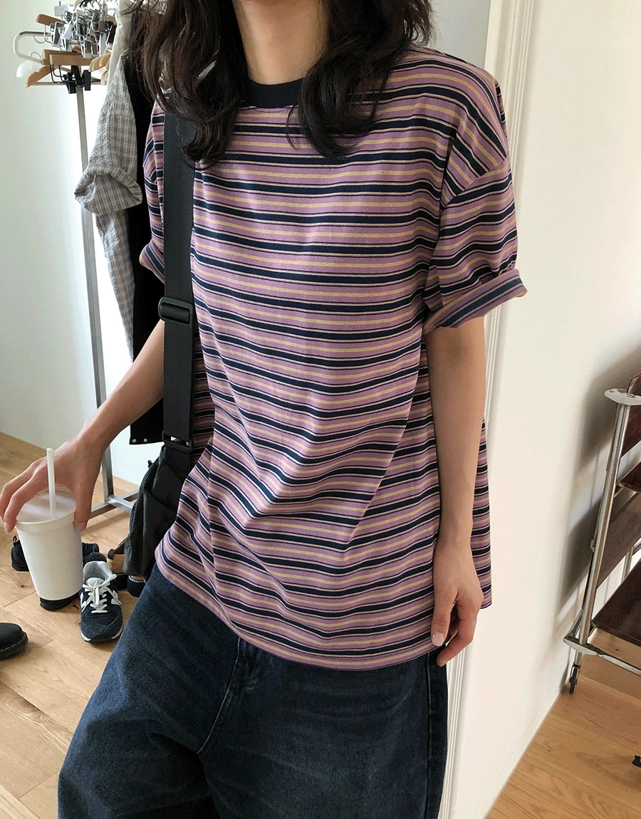 모어 스트라이프 레귤러 T (3color)
