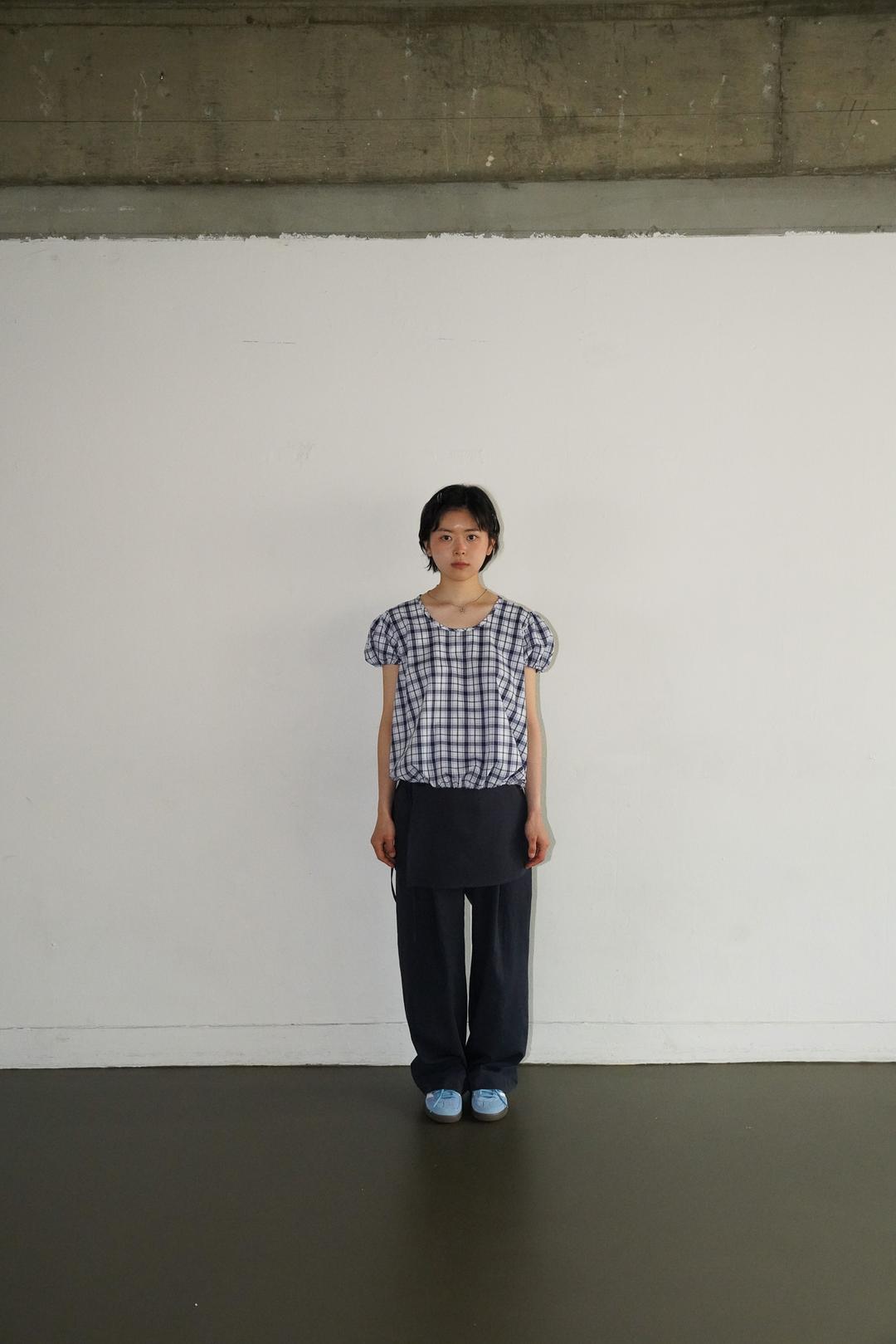 LAYERD WRAP PANTS - DEEP NAVY