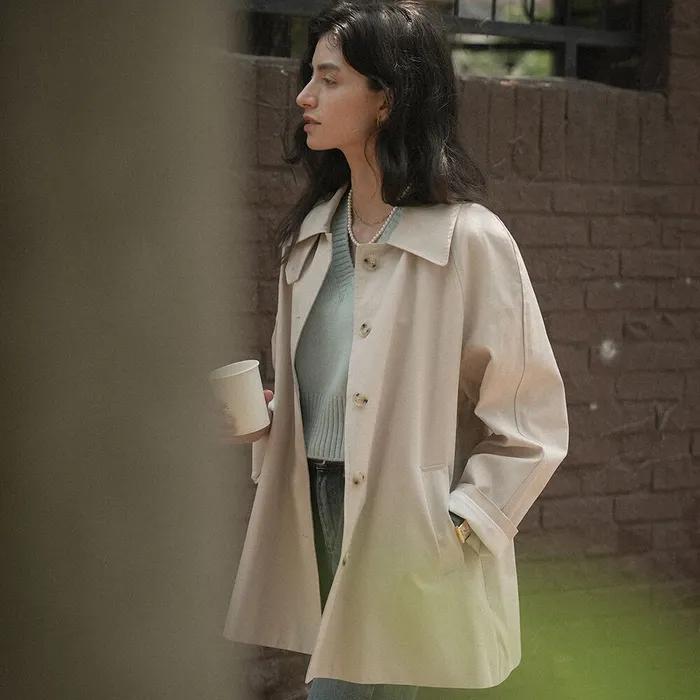 Mac half trench coat_Light beige