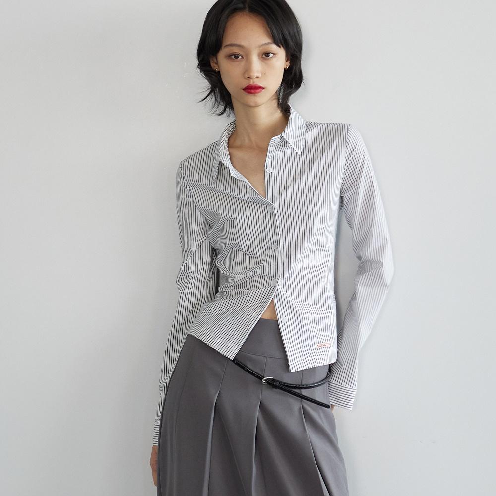 STRIPE SLIM FIT SHIRTS IVORY