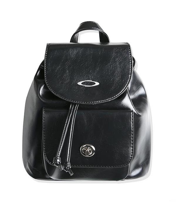 NOI1385 leather flip backpack (black)