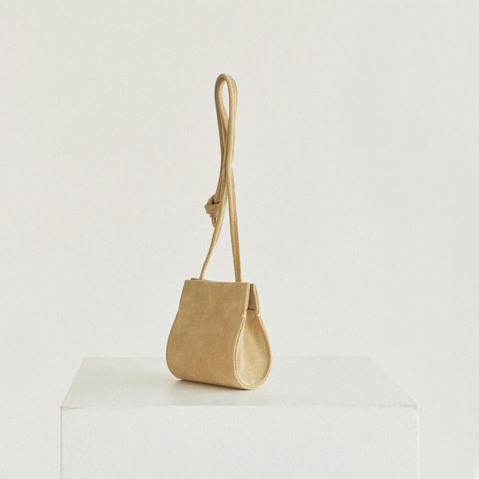 Mini Egg bag - Suede Lemon Grey