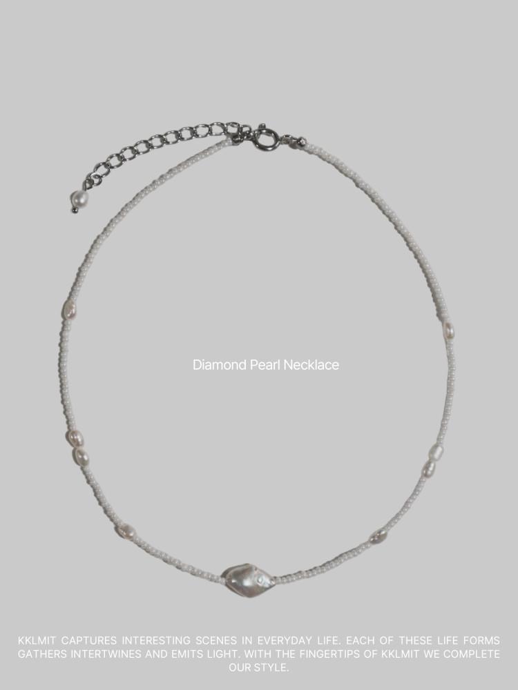 Diamond Pearl Necklace