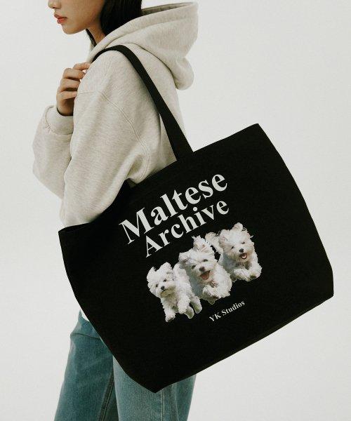 말티즈 아카이브 에코백 블랙