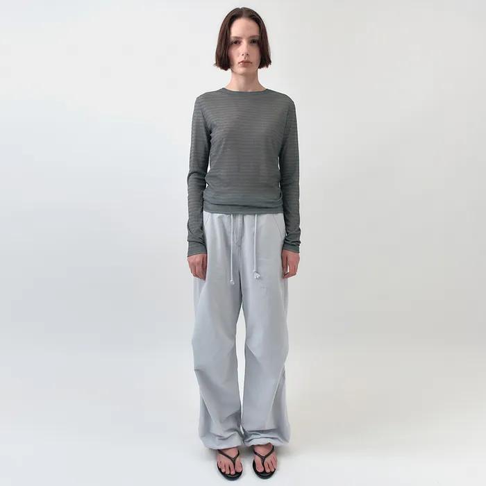 Peach Parachute Pants / Ice Blue