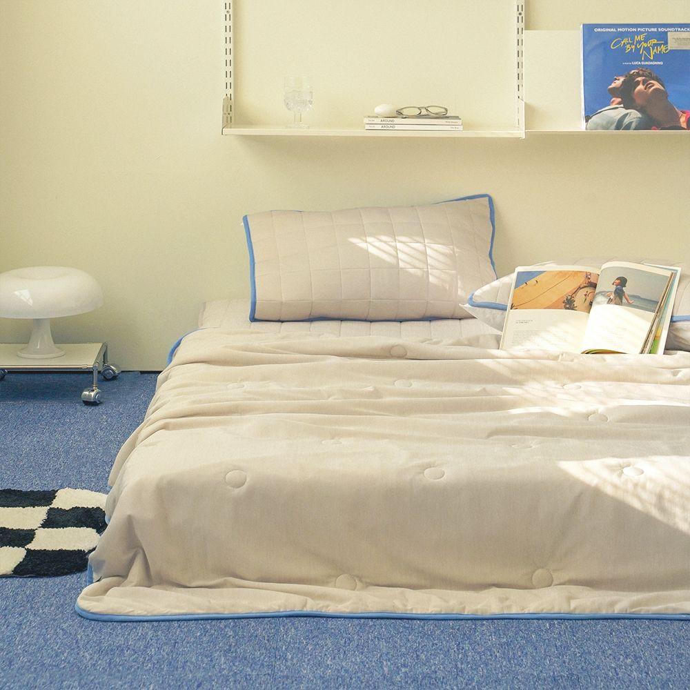 스파쿨링 그레이 냉감 여름 차렵이불 베개세트 (SS/Q)