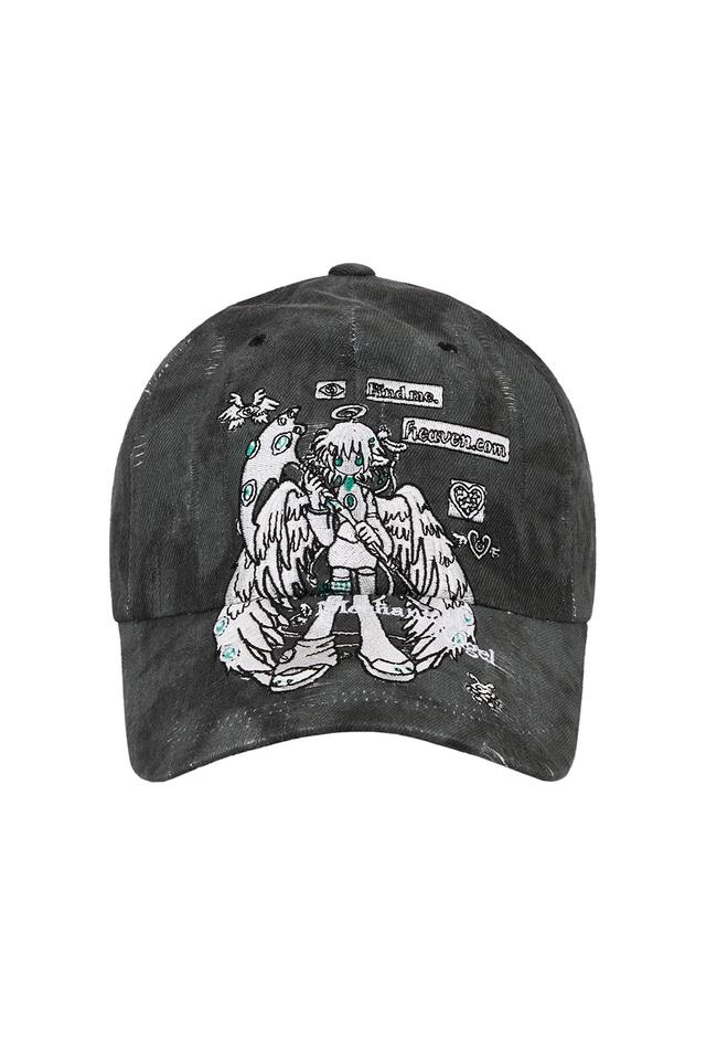 【BOHEMSEO】GLITCH WASHED DENIM BALL CAP BOHEMSEO】GLITCH WASHED DENIM BALL CAP
