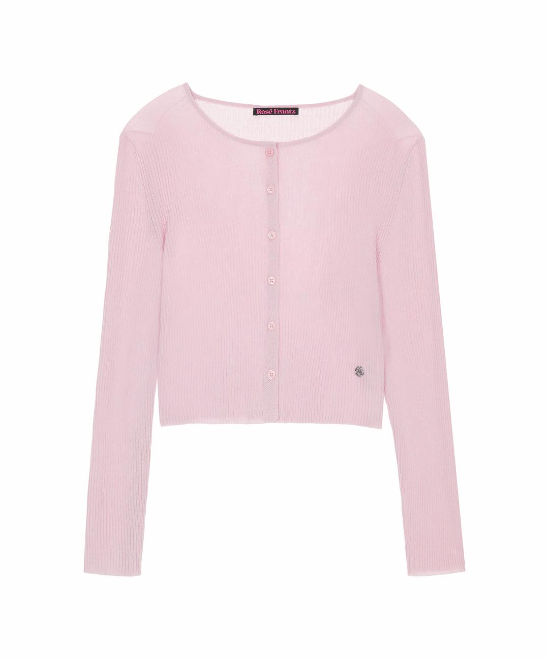 Linen Knit Cardigan [Pink]