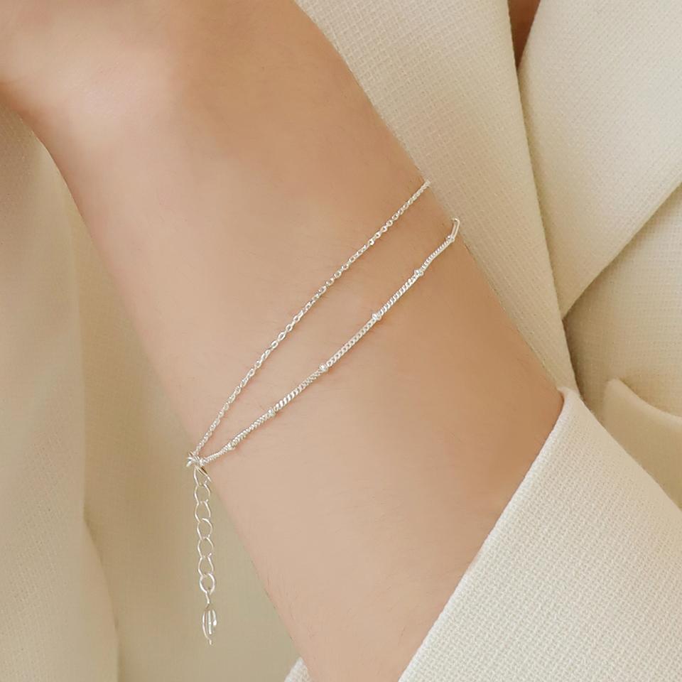 [BEST선물포장] 실버925 mini ball layered bracelet 은팔찌