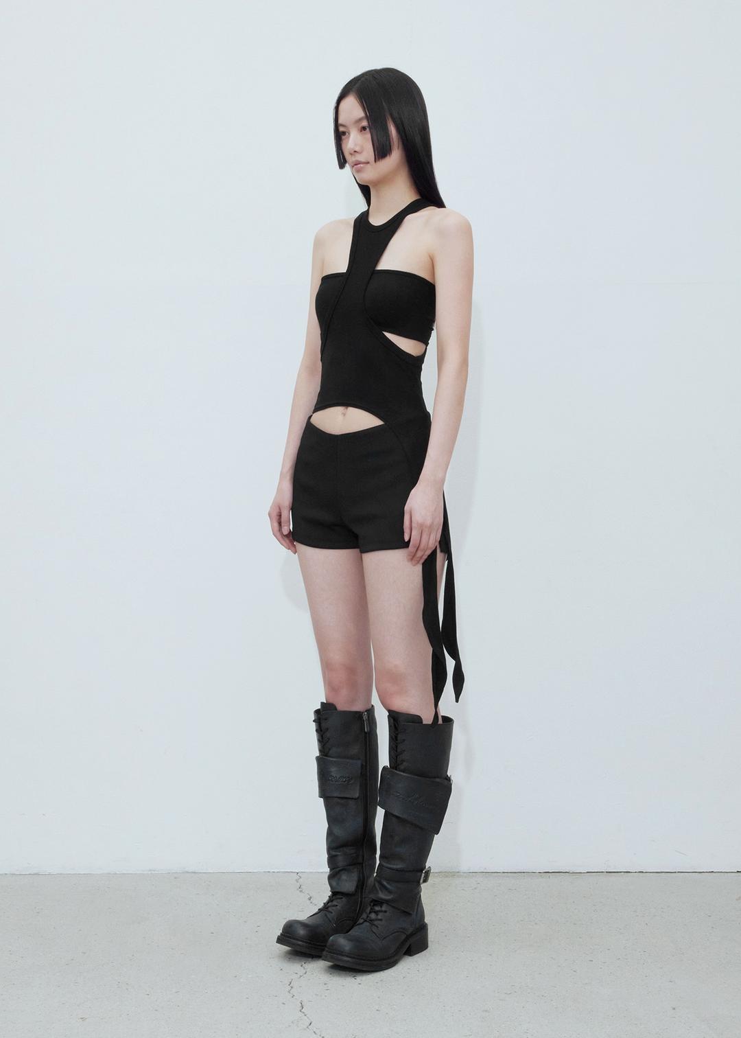 TRIMMED TANK TOP , BLACK
