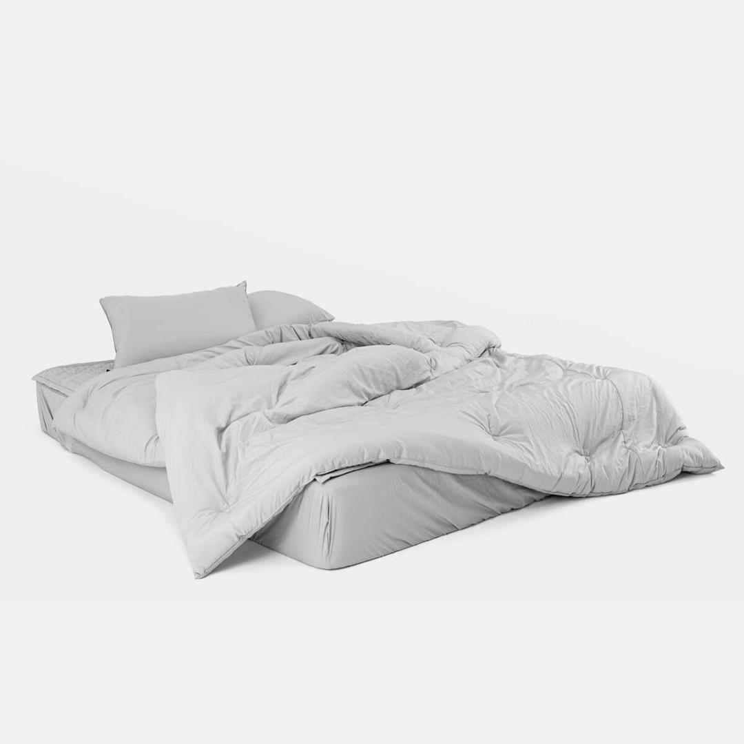 논더스트 워싱 먼지없는 그레이 차렵이불(SS/Q/K)