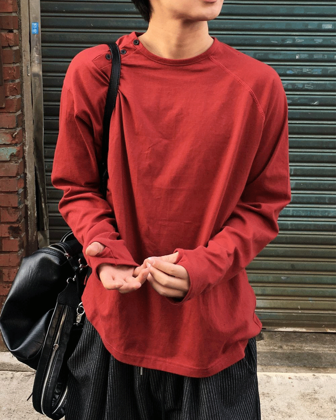 앵글 헨리넥 워머 롱슬리브 3C