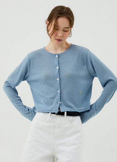 [6/7 예약] Summer linen cardigan_Light Blue