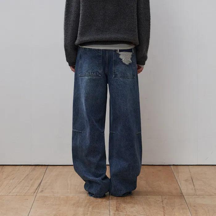 프레이 루즈핏 데님 팬츠_Deep Blue