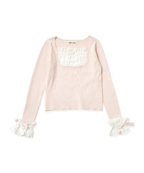 愛しのlace frill cuffsトップス