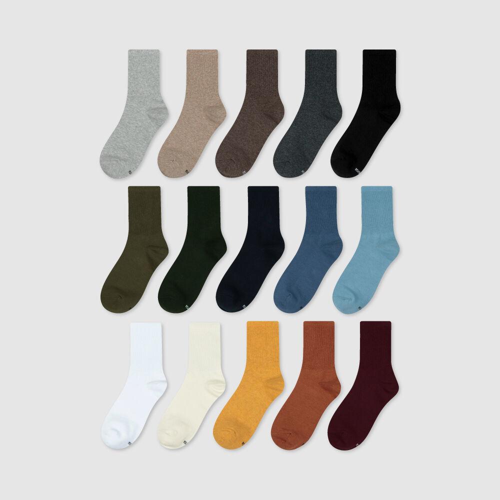 [5PACK] 1507 유니섹스 컬러 트라우져 하프 삭스 - 컬러 선택형