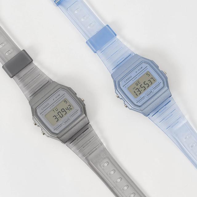 카시오 투명 젤리 디지털 손목시계 남녀공용 남자 여자 커플 학생 CASIO 전자 시계