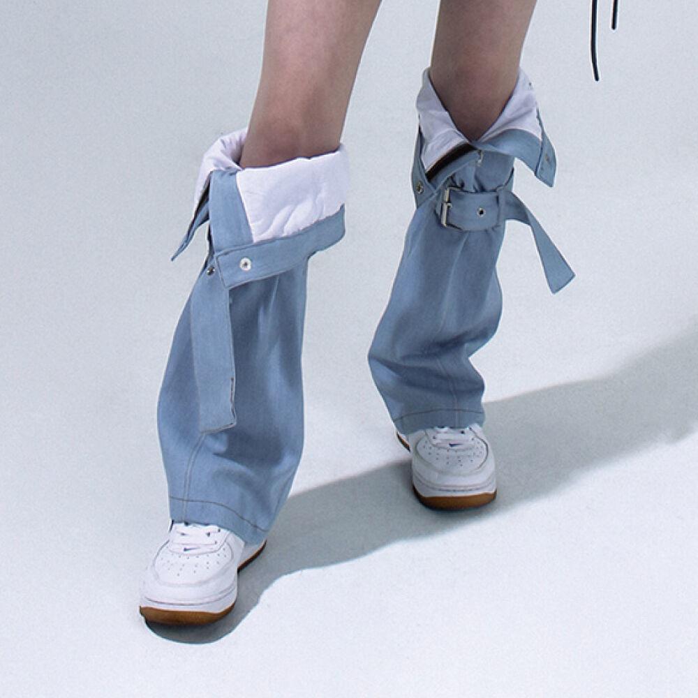 Denim Leg Warmer - Light Blue